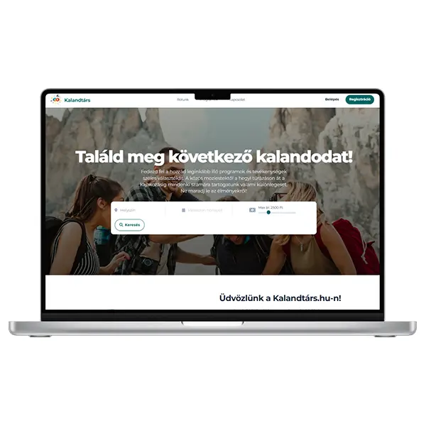 Egyszerű weboldal mockup